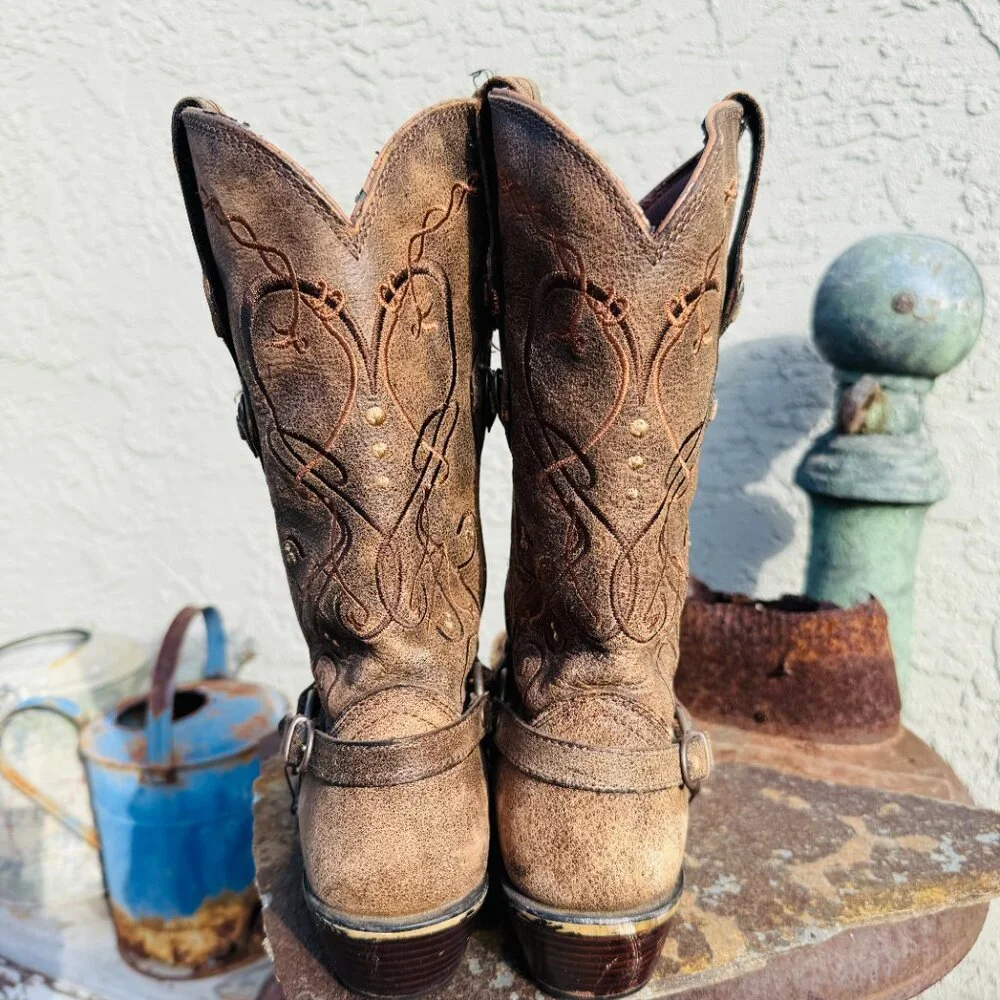 Durango Crush Heartbreaker Distressed Women's Cowboy Boots 6.5 - Picture 11 of 15